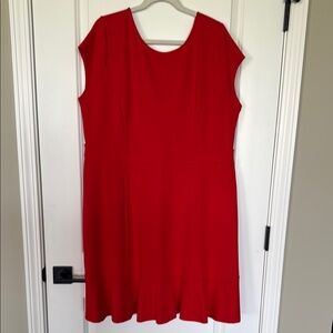 LOFT Mini Dress in Red with Flattering Silhouette